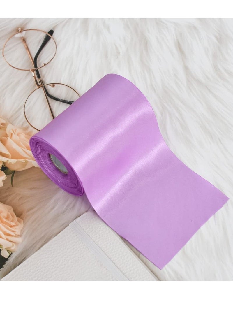 Zikra Wide Satin Ribbon Satin Fabric Spool for Cutting Ceremony Kit Grand Opening Chair Sash Hair Car Bow Sewing Craft Gift Wrapping Wedding Decoration(22 Yards,Purple) - Image 5