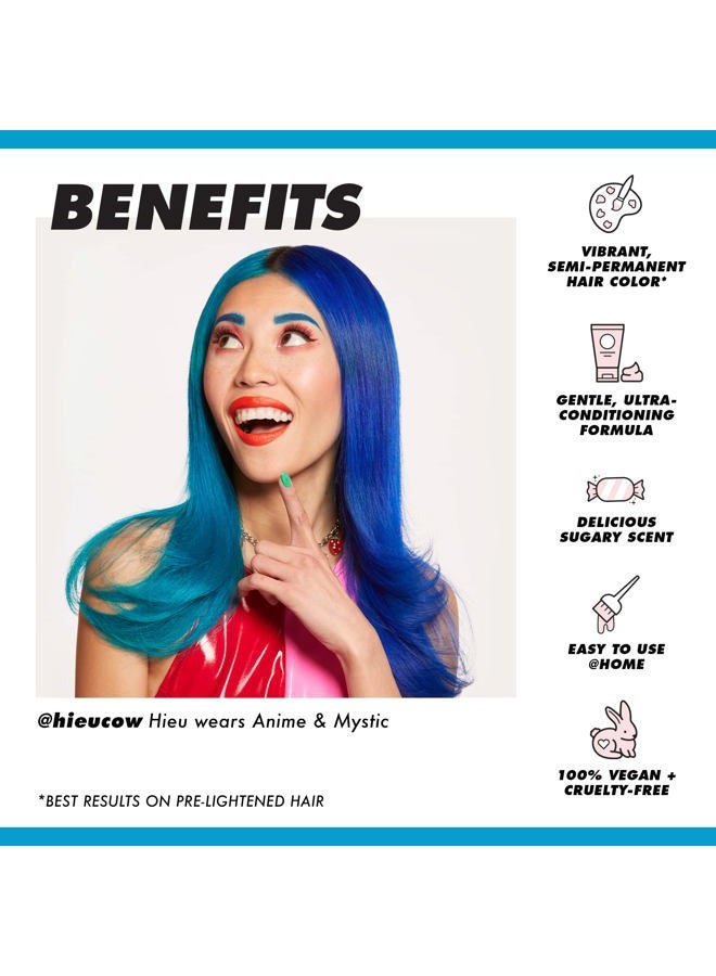 Lime Crime Unicorn Full Coverage Hair Dye, Anime (Candy Blue) 200ml - Image 3