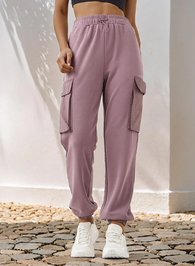 كابا كابا بنطال رياضي مريح بقصة واسعة وجيوب