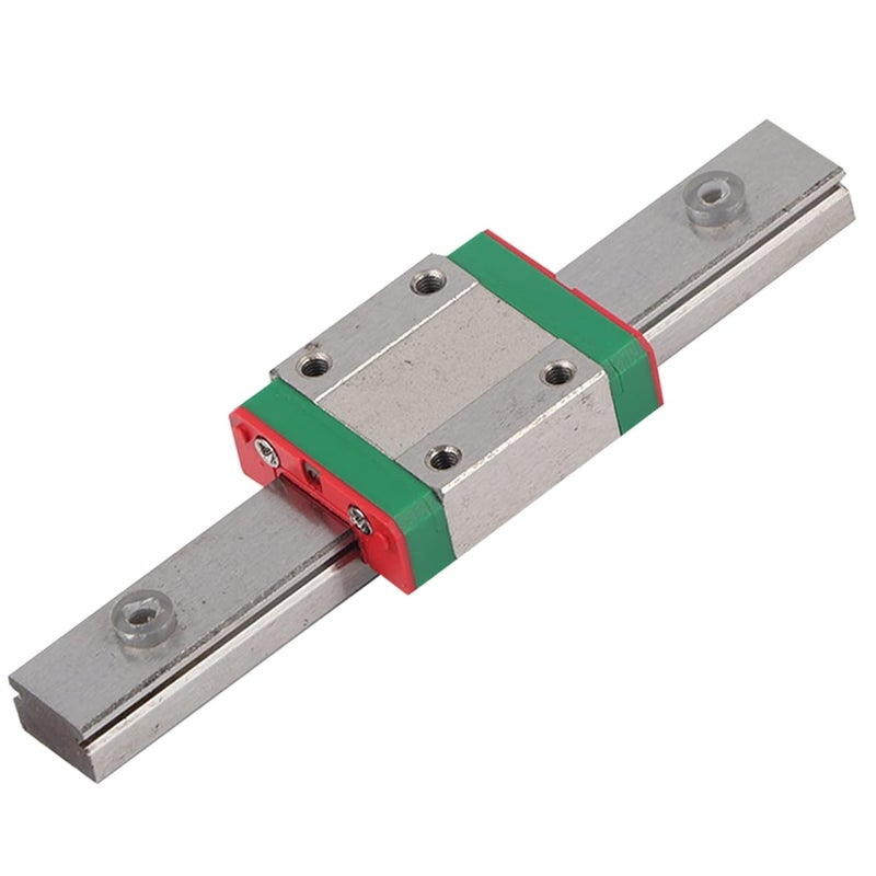 Miniature Linear Rail Guide 12mm Width Slide Block 4 Point Contact Design Precision Movement Ball Retainer Lubrication System For Automatic Equipment 100mm - Image 2