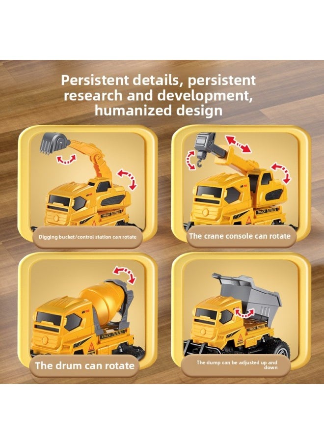 Generic Hot Sale Remote Control Engineering Car Charger Electric Children Boy Simulation Excavator Lifting Car Toy Stall Wholesale-Color:[Black Police Car] English Packaging (3688-K69A)-Proportion:1 Car Battery [battery Life 30 Minutes]]  - Image 3