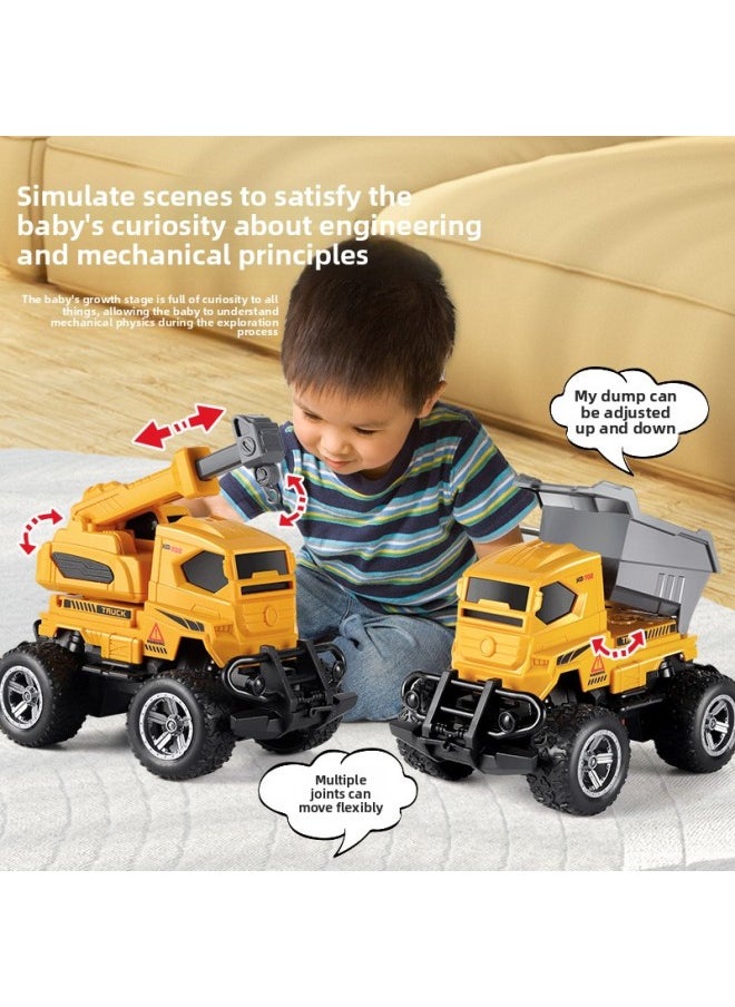 Generic Hot Sale Remote Control Engineering Car Charger Electric Children Boy Simulation Excavator Lifting Car Toy Stall Wholesale-Color:[Black Police Car] English Packaging (3688-K69A)-Proportion:1 Car Battery [battery Life 30 Minutes]]  - Image 2