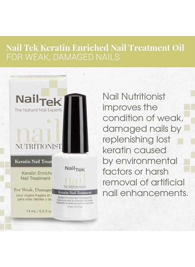 Nail Tek - Nail Nutritionist, Keratin Enriched Nail Treatment Oil for Weak and Damaged Nails, 0.5 oz, 1-Pack - Image 1