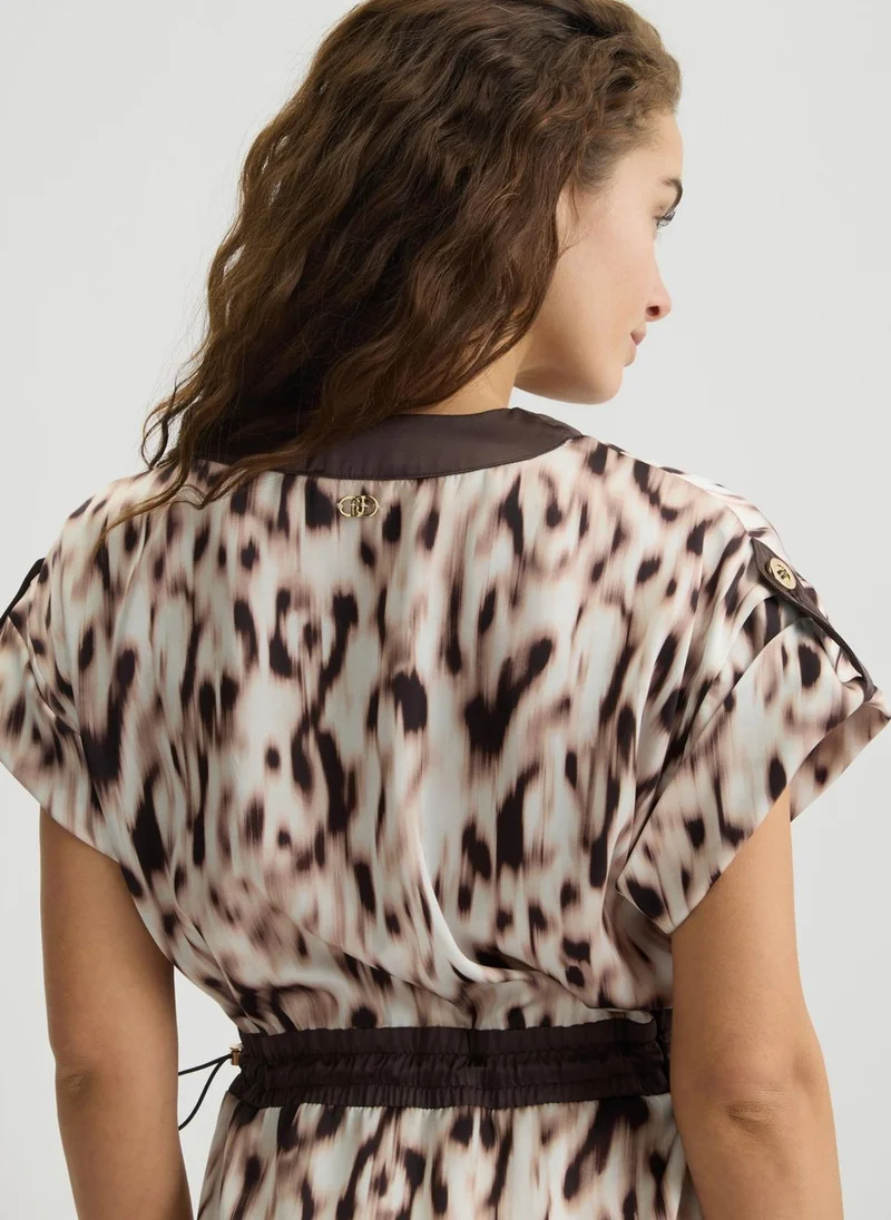 Liu Jo Printed satin dress