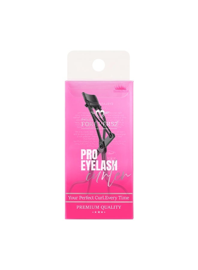 FOREVER52 Small Eyelash Curler with Curved Design and Silicone Pad, Black BLACK - Image 4