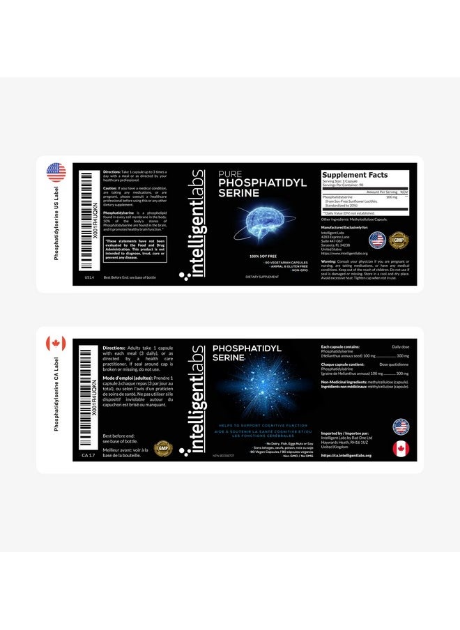 Intelligent Labs Phosphatidylserine 100Mg 100% Soy Free Pure Phosphatidylserine  - Image 3