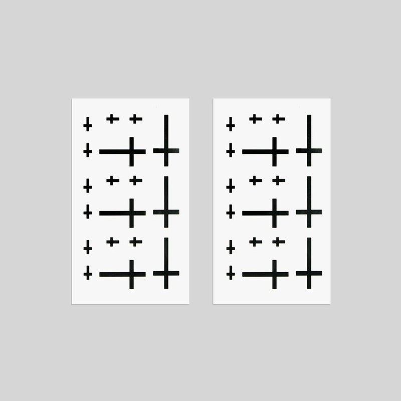 Oottati Small Cute Temporary Tattoo Cross Finger Wrist (Set of 2) - Image 4