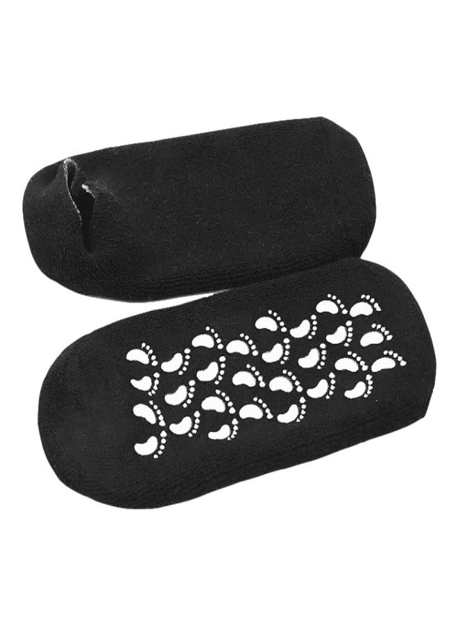 Peeruka Silicone Socks for Women and Men | Crack Heel Repair, Spa Gel Foot Hydration Socks With Vitamin | 1 Pair Black - Image 3