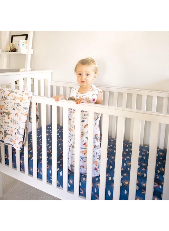 Bebe au Lait Bebe au Lait Classic Muslin Crib Sheet, 100% Cotton Muslin, Fits Standard Crib Mattress - Hello Sunshine - Image 4