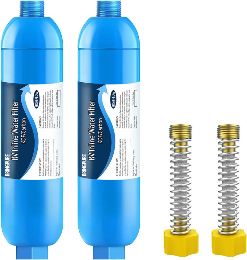 Bringpure RV Inline Water Filter with Hose Protector - Image 1