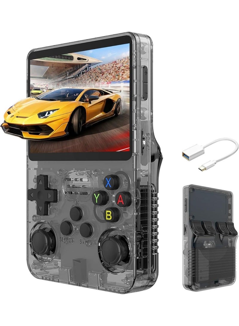BlueFire R36S Handheld Game Console 3.5 Inch IPS Retro Video Game Console 15000+ Built-in Games Open Source Linux System Portable Gaming Device with 32GB+64GB TF Card Black - Image 1