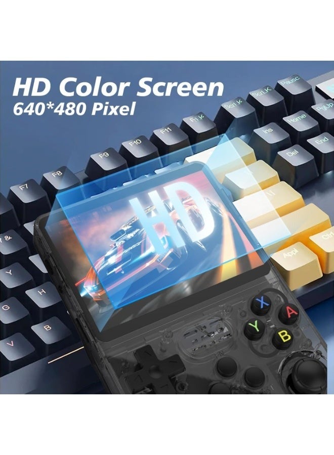 BlueFire R36S Handheld Game Console 3.5 Inch IPS Retro Video Game Console 15000+ Built-in Games Open Source Linux System Portable Gaming Device with 32GB+64GB TF Card Black - Image 3