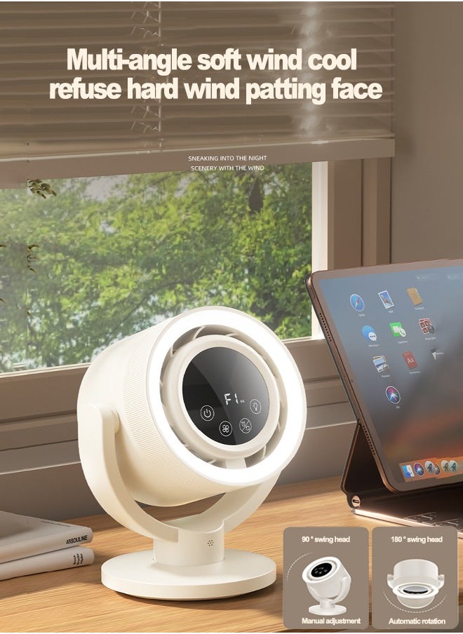 Joshberg Desk Fan,Ultra Quiet Display Portable Fan,4 Speed Adjustment,12H Timer & Night Light,Touch Screen Control , Desk Fan with Remote Control for Office, Living Room, Bedroom  - Image 3
