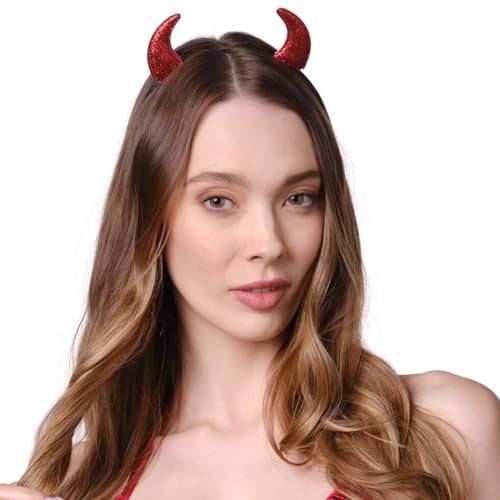 Cheerin Angel Halo and Devil Horns Headband - White and Red - Costume Accessories - Image 4