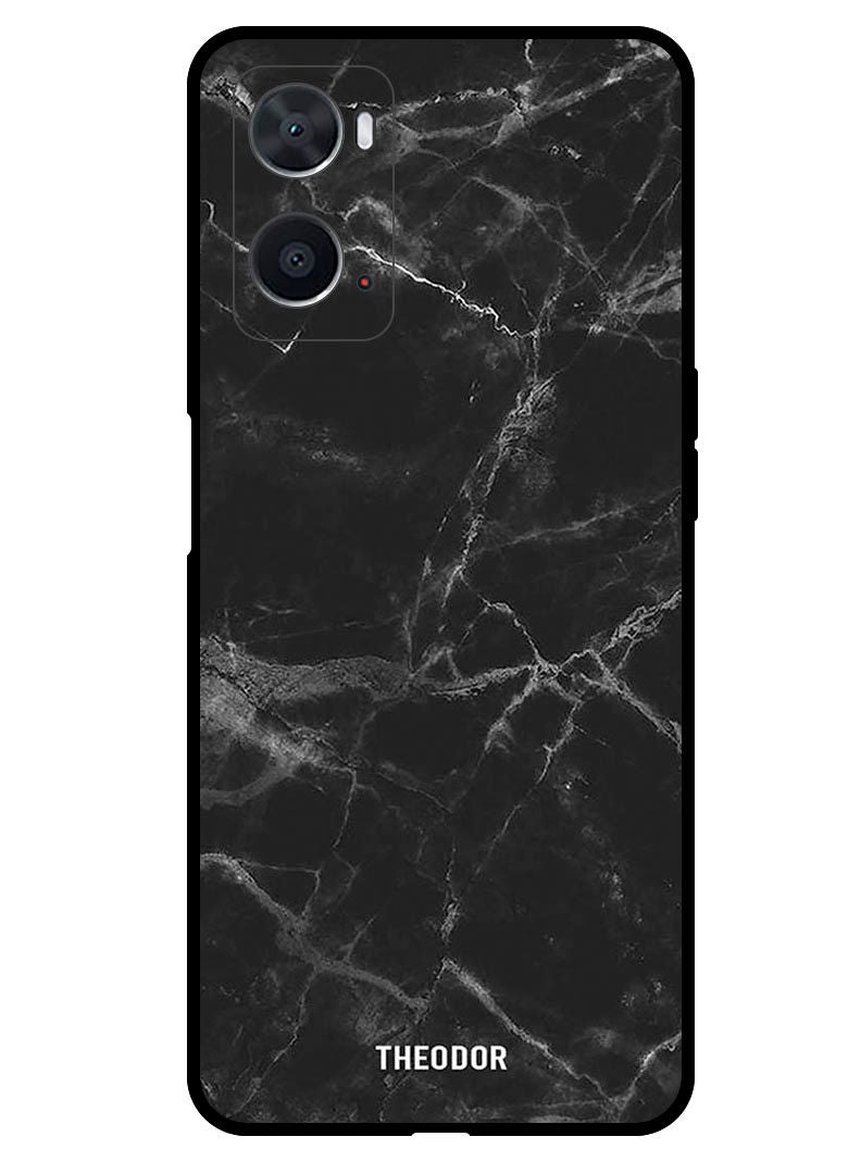 Theodor Protective Case Cover For OPPO A76  Black Marble - Image 1
