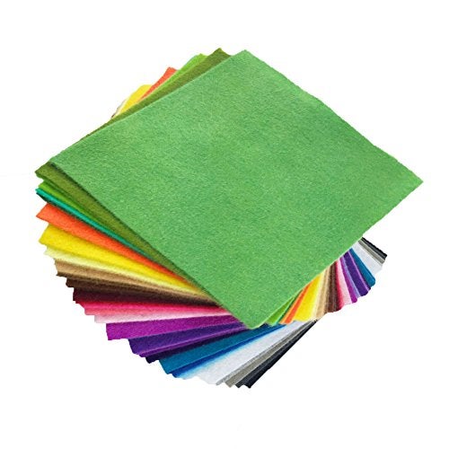 flic-flac 42pcs1.4mm Thick Soft Felt Fabric Sheet Assorted Color Felt Pack DIY Craft Sewing Squares Nonwoven Patchwork (15cm * 15cm) - Image 2