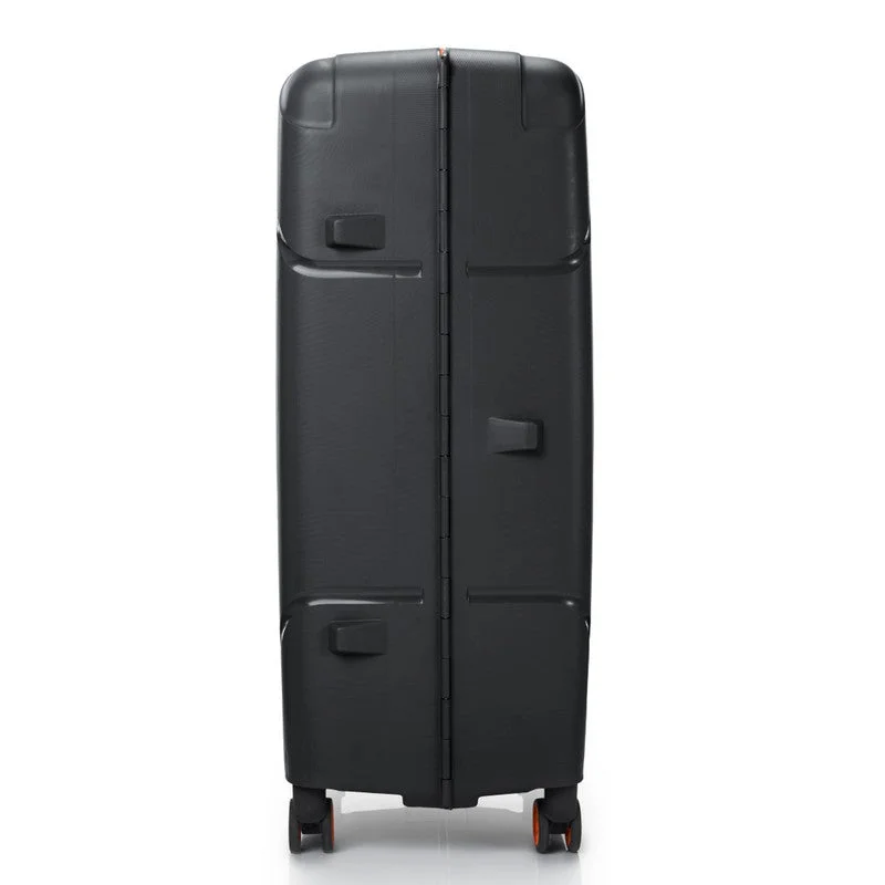 AMERICAN TOURISTER black Circurity Suitcase, Check-In Size 77 cm / 28 inch, 4 Spinner Wheels, Hard Top, Polypropylene, Black|Scratch & Impact Resistant Material|Lightweight|XtraSecu™ 3 Point Locking System|TSA Lock - 3 Years International Warranty  | Best Price UAE