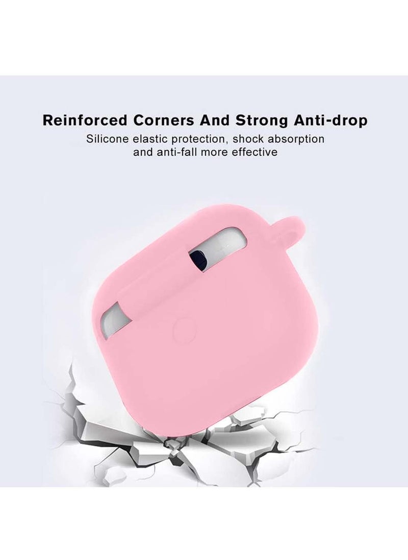 Wtech AirPods Case Protective Liquid Silicone Skin Cover Case Compatible with Apple AirPods 4 - Baby Pink  - Image 3