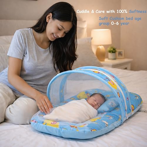 Infantbond by fareto Newborn Baby Bedding Essentials | Daily Needs Items | Hopsital kit Ready Combo | Baby Products All (Pack of 32) (0-6months) (Giffi Blue) - Image 2