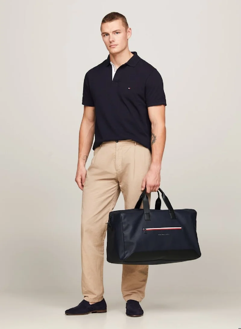 TOMMY HILFIGER Men's Essential Duffle Weekender Bag - faux leather, Blue