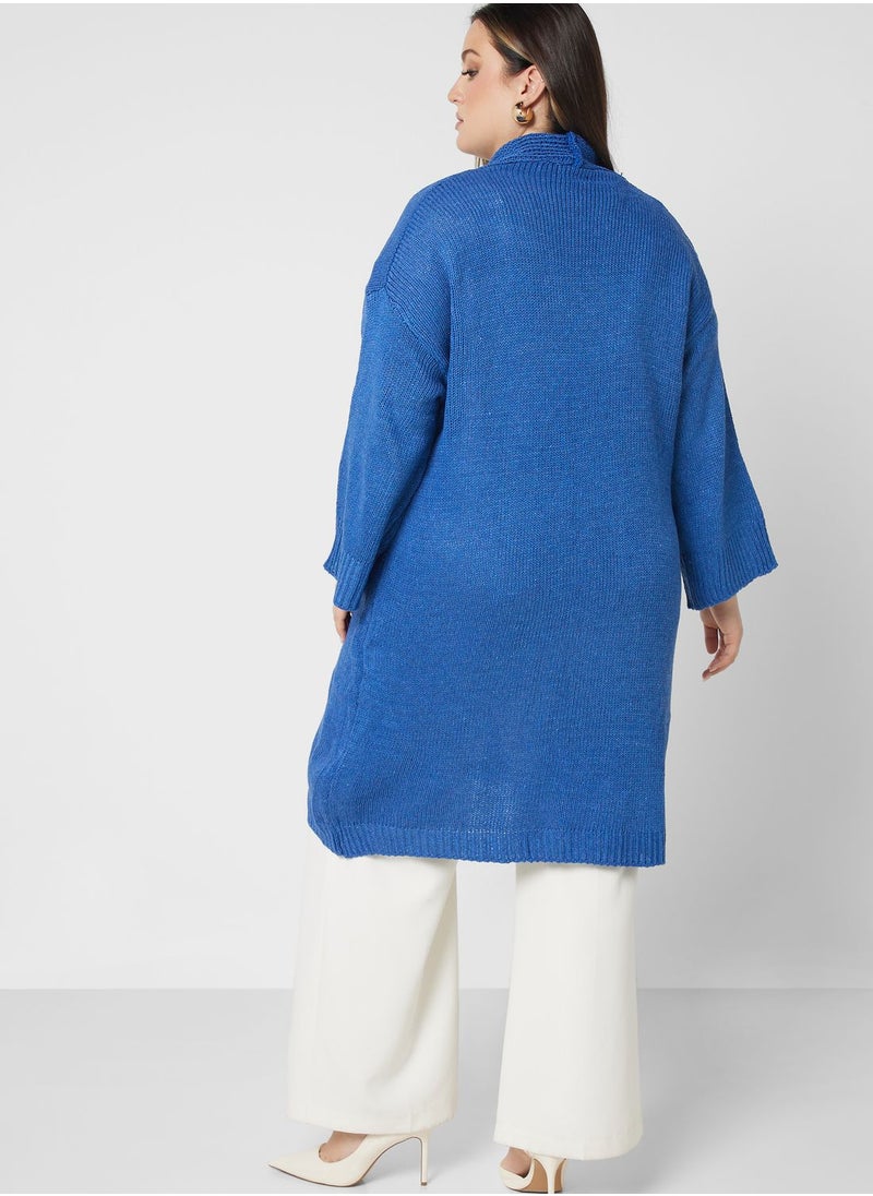 Ella Plus - Open Front Longline Cardigan - Image 1