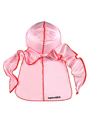 Superstitch Supersilky Ultra Silky Durag x Wavebuilder | 30+ Styles Premium Designer Durags for Men | 360 Waves | Pink and Red (Light Rad Pink with Red Edges) - Image 2