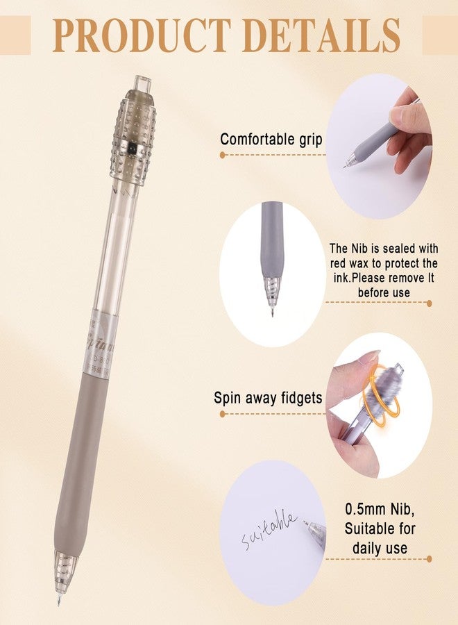 Yuanchu 4Pcs Fidget Rotating Gel Pens, Stress Relief Pen 0.5mm Fine Point Black Ink Ballpoint Pen Rotating Gel Pens Quick Dry Fine Point Smooth Writing Ballpoint Pen for Writing Drawing School Office - Image 4