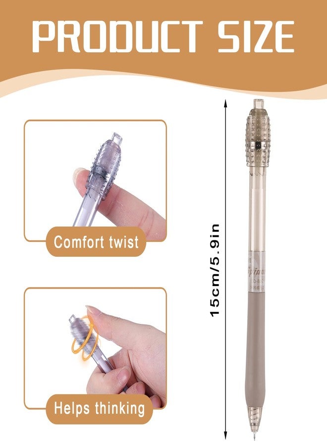 Yuanchu 4Pcs Fidget Rotating Gel Pens, Stress Relief Pen 0.5mm Fine Point Black Ink Ballpoint Pen Rotating Gel Pens Quick Dry Fine Point Smooth Writing Ballpoint Pen for Writing Drawing School Office - Image 2