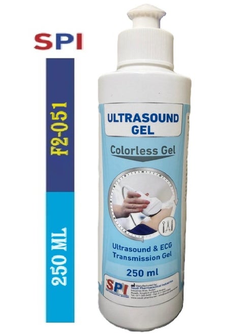 Acoustic Wave Gel Bacteriostatic for Ultrasound and Doppler Machines and Monitors Tube 250 ml ( Colorless)