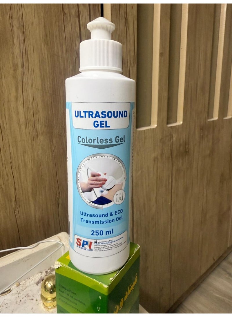 إس بي أي الترا ساوند جل الموجات الصوتية الباكتيريوستاتيك ناقل حركة عالي اللزوجة  ومضاد للجراثيم لأجهزة الموجات فوق الصوتية والدوبلر والشاشات أنبوب 250 مل ( شفاف عديم اللون ) - Image 3