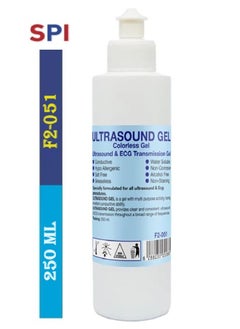 SPI Acoustic Wave Gel Bacteriostatic for Ultrasound and Doppler Machines and Monitors Tube 250 ml ( Colorless)  - Image 1