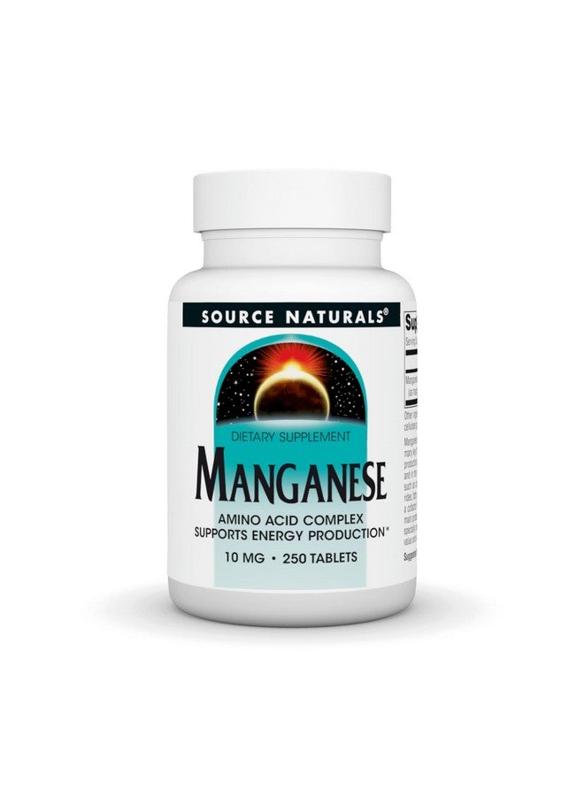 Source Naturals Manganese, Amino Acid Chelate - Supports Energy Production - 250 Tablets - Image 1