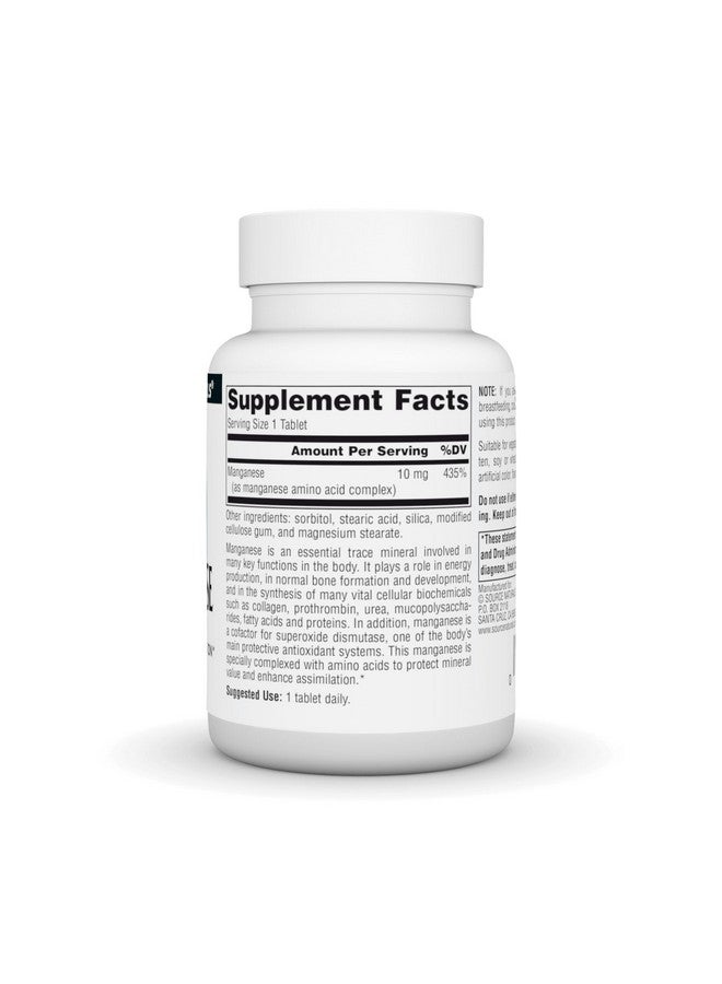 Source Naturals Manganese, Amino Acid Chelate - Supports Energy Production - 250 Tablets - Image 2