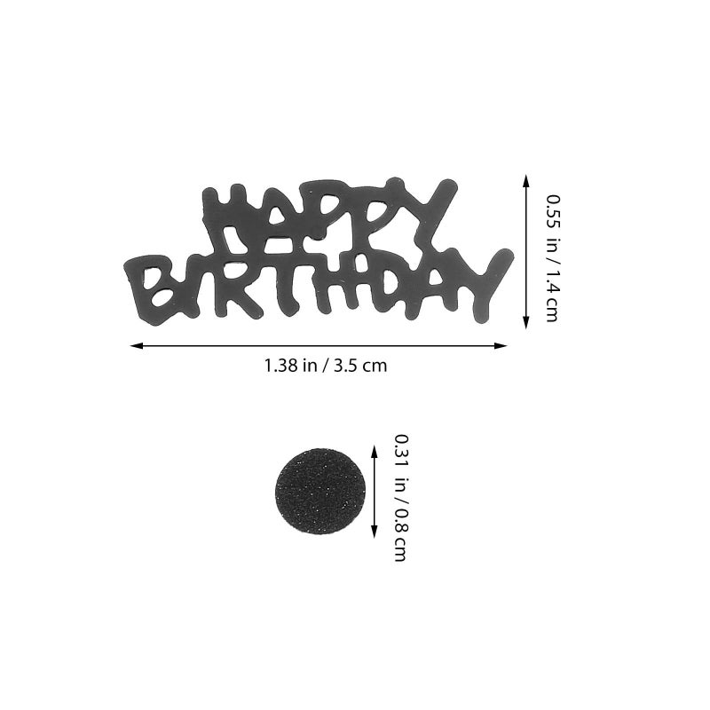 Black Gold Round Glitter Confetti Scatter For Birthday Party Event Decor - Image 3