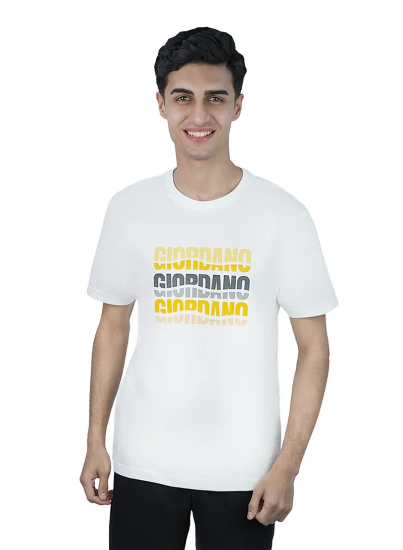 Men Slim Branding Logo Graphic Cotton Tee