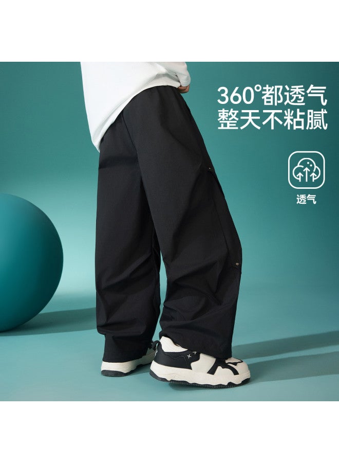 ASK JUNIOR Children's Pants Autumn Boys Straight Leg Cargo Pants Long Pants Rivet Running Sport Casual Pants Teenagers - Image 5