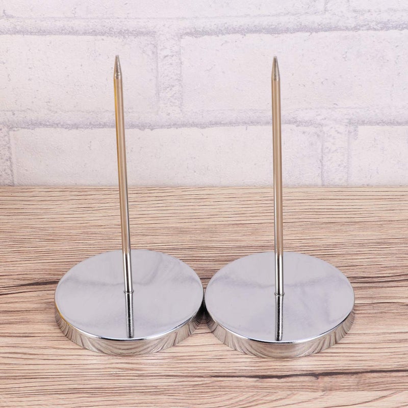 4Pcs Metal Restaurant Menu Fork Holder Stainless Steel Receipt Ticket Organizer - Image 5