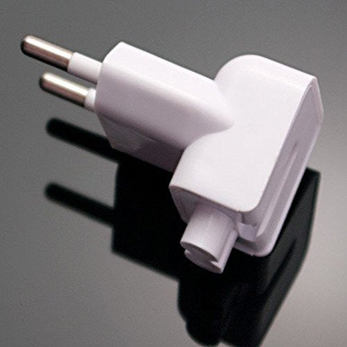 Laprite Indian Style/EU Plug Adapter Duck Head for Power Adapters of Apple MacBook,Powerbook, Pro, Air, iPod, iPhone, iPad, iBook - Image 1