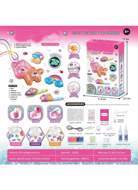 Kids' DIY Soft Gel Charms Stress - relieving Squeeze Toy Trendy Play Set
