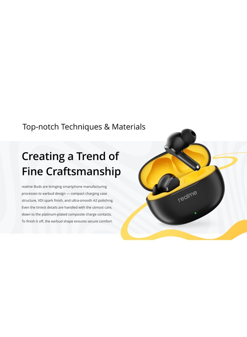 realme T110 True Wireless Bluetooth Earbuds - Black - Image 4