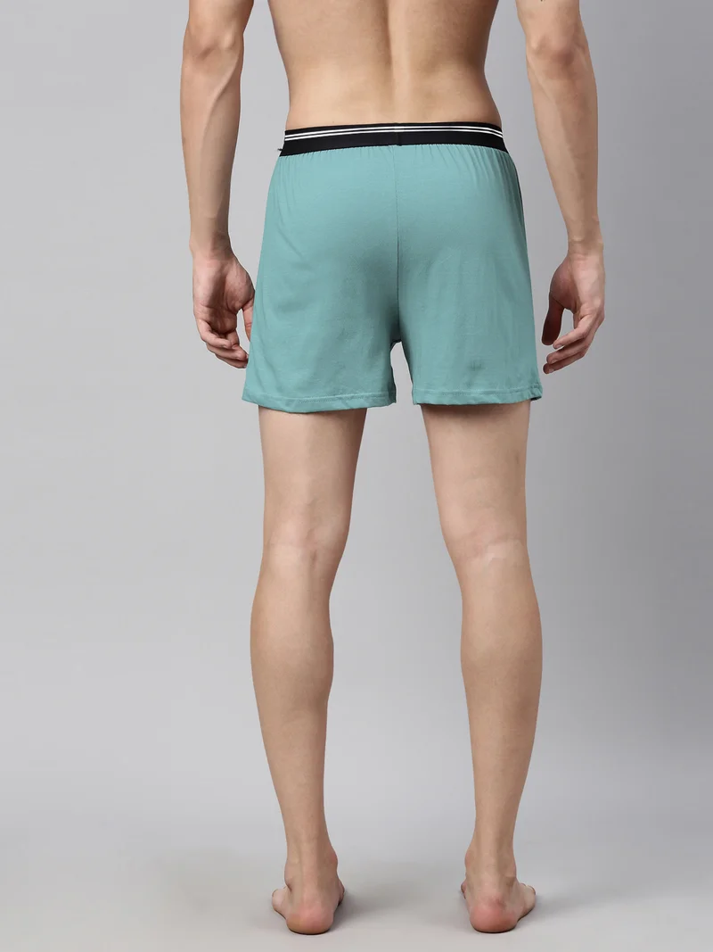 Joven Men Solid Pure Cotton Boxers Pack Of 2