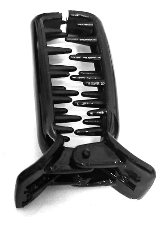 SMART VILLA TRADERS Hair Claw Clips, Black, Large Size, Pack (3, Black, Medium) - Image 3