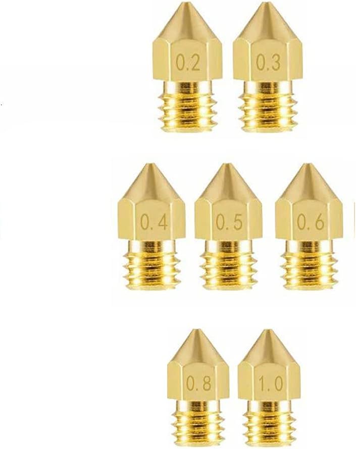 tooloflife MK8 Nozzle 24 PCS Extruder Print Head in 7 Different Sizes Compatible with All 1.75 mm PLA ABS 3D Printer for 3D Printer Makerbot Creality CR-10 - Image 1