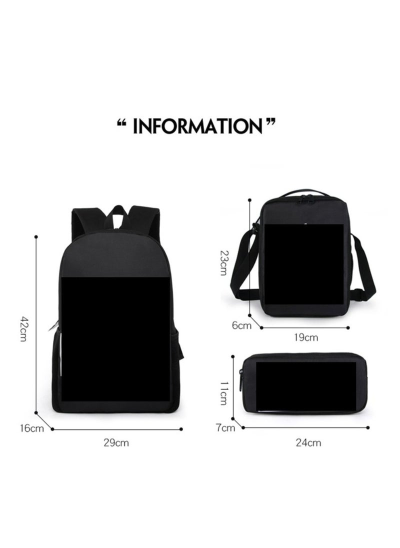 Generic - Cartoon anime backpack for primary and secondary school students, large capacity casual lightweight backpack, cartoon shoulder bag, pencil case, pencil case, and pencil case - Image 1