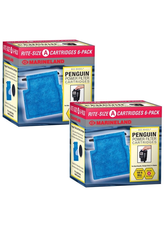 مارين لاند خراطيش إعادة تعبئة مارينلاند رايت سايز A، عبوة من 12 قطعة (عبوتين مع 6 فلاتر في كل عبوة)، خراطيش فلتر باور بينجوين لأحواض السمك