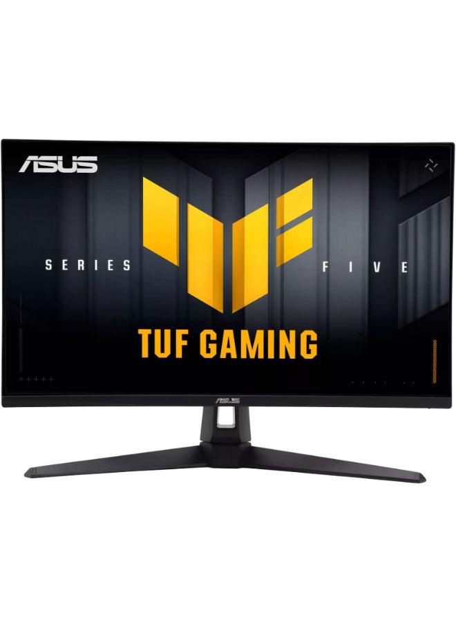 ASUS 27 Inch ASUS TUF Gaming QHD (2560x1440) Fast IPS Gaming Monitor, 300Hz Refresh Rate, 0.3ms GtG, ELMB Sync, HDR10, 95% DCI-P3, G-SYNC Compatible, FreeSync Premium, HDMI 2.1, DisplayPort 1.4, AI-Powered Gaming Enhancements VG27AQM5A Black Black - Image 1