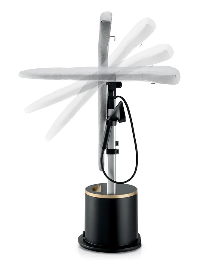 KENWOOD Garment Steamer 2200W, 2L Tank, 95g/min Steam, Long 3-Position Ironing Board, Digital Hand & Base Control, Automatic Shut-Off, GSP80, Black with Gold