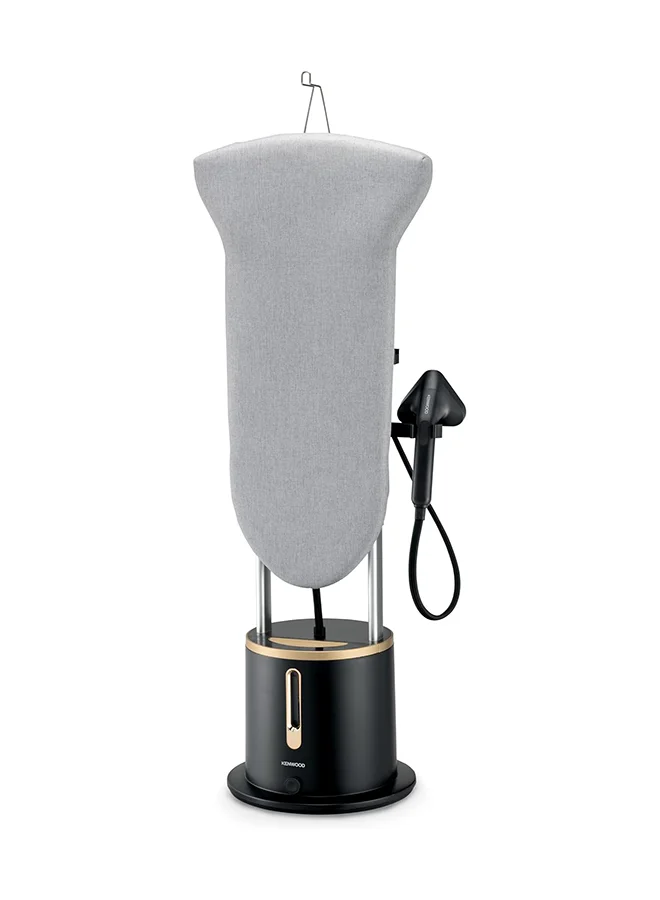 KENWOOD Garment Steamer 2200W, 2L Tank, 95g/min Steam, Long 3-Position Ironing Board, Digital Hand & Base Control, Automatic Shut-Off, GSP80, Black with Gold