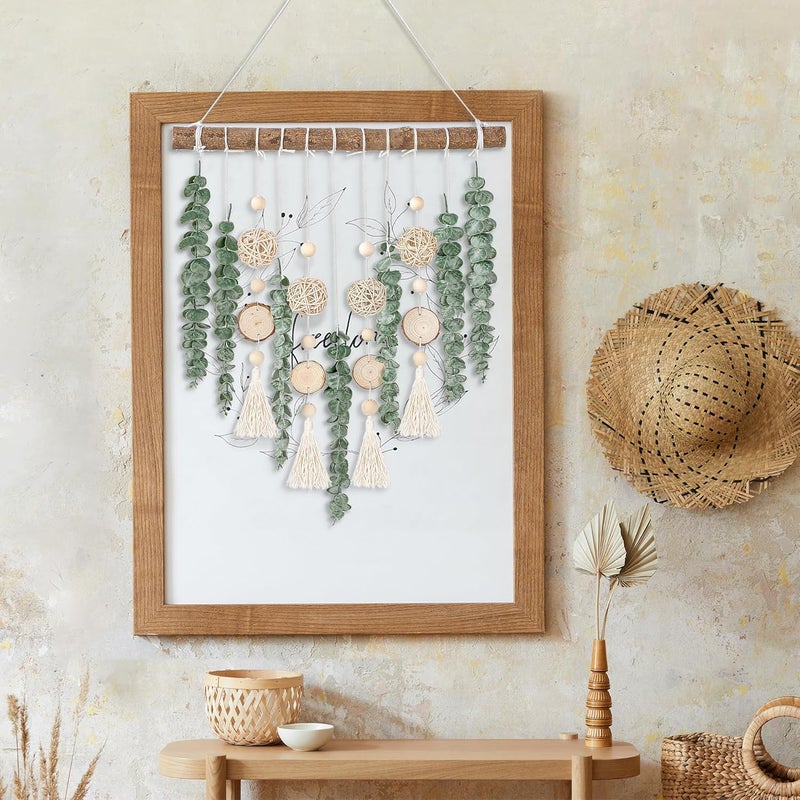 Sggvecsy 21 Eucalyptus Wall Hanging Decor Artificial Eucalyptus Plant Fake Greenery Leaves Boho Wall Decor with Wooden Stick for Bathroom Bedroom Kitchen Rustic Farmhouse Home Living Room Decoration - Image 5