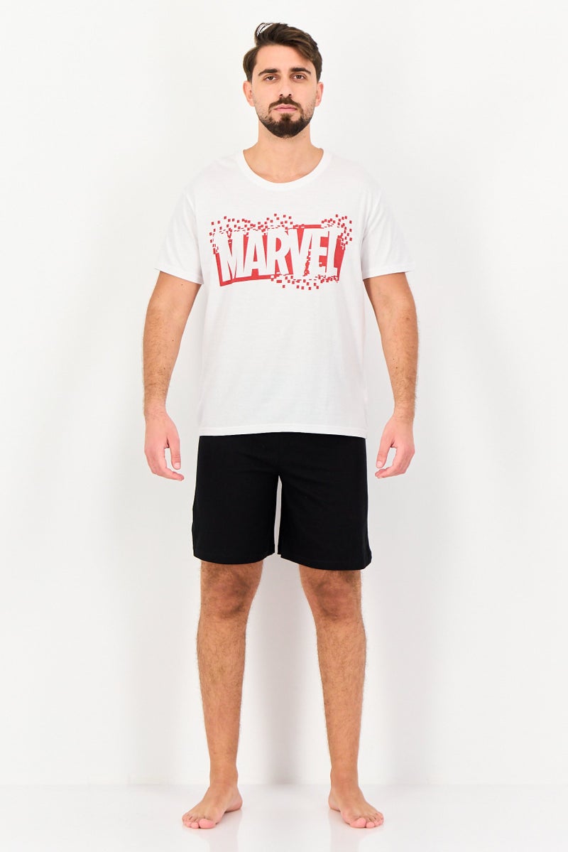 MARVEL Men Brand Logo T-Shirt And Short Sleepwear Set, Multicolor - Image 4